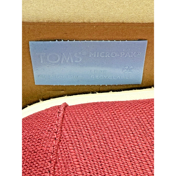 TOMS Classic Black Cherry Heritage Canvas Women's Size 9 New With Box - Picture 8 of 11